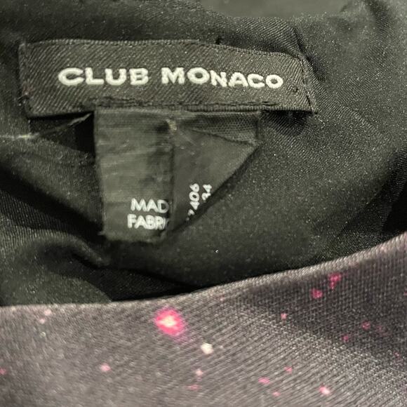 Club Monaco Women's Silk Ophelia Galaxy Print Constellation Shift Dress sz 4 - Picture 6 of 7